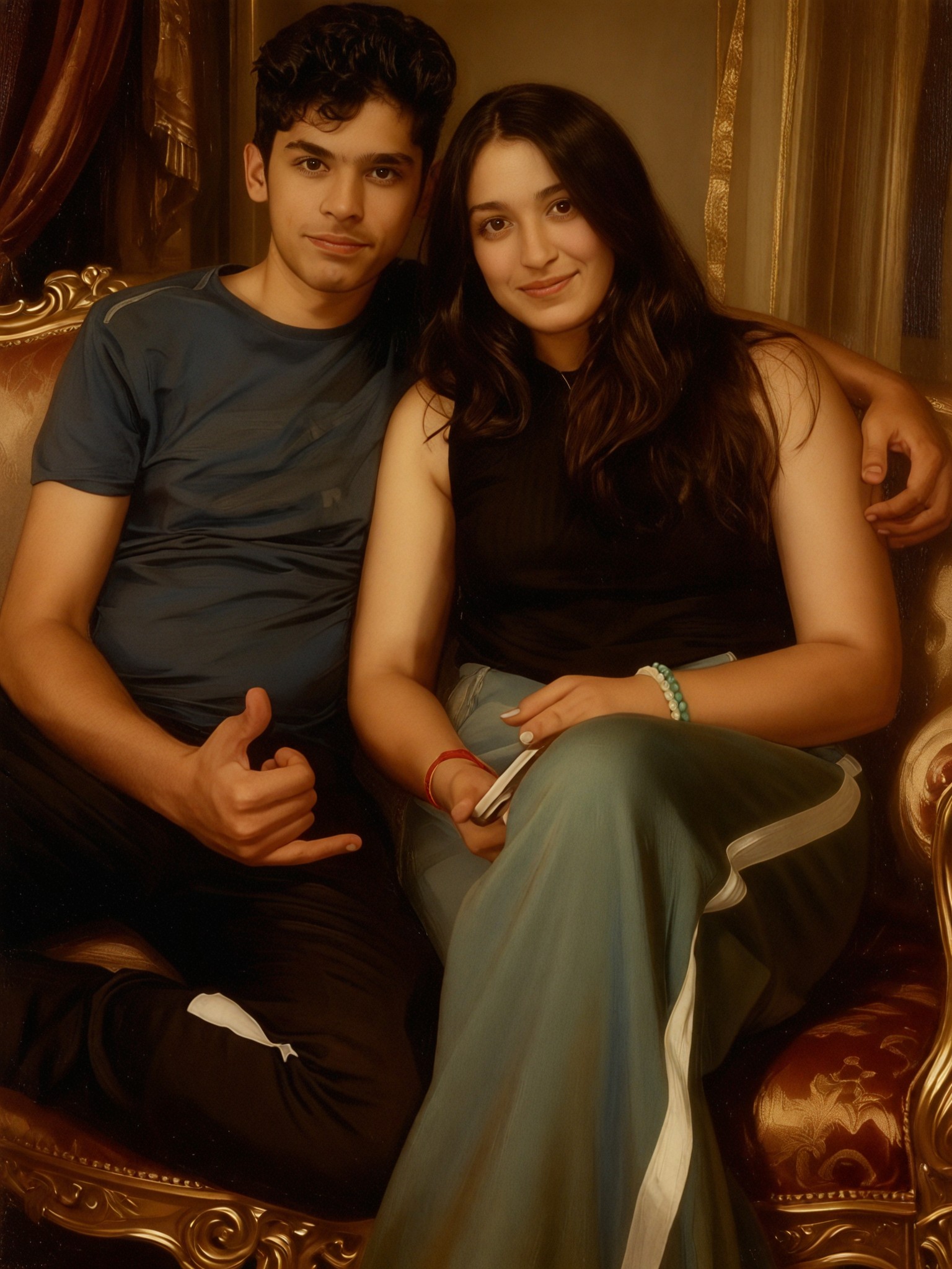 European Retro Oil Painting Style 1:1 Style Transfer image