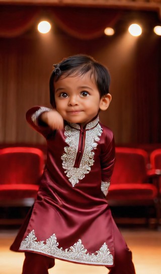 Dance gestures for baby boys - vintage auditorium - baby dance image