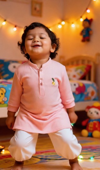 Lantern boy - Diwali children's room - baby dance image