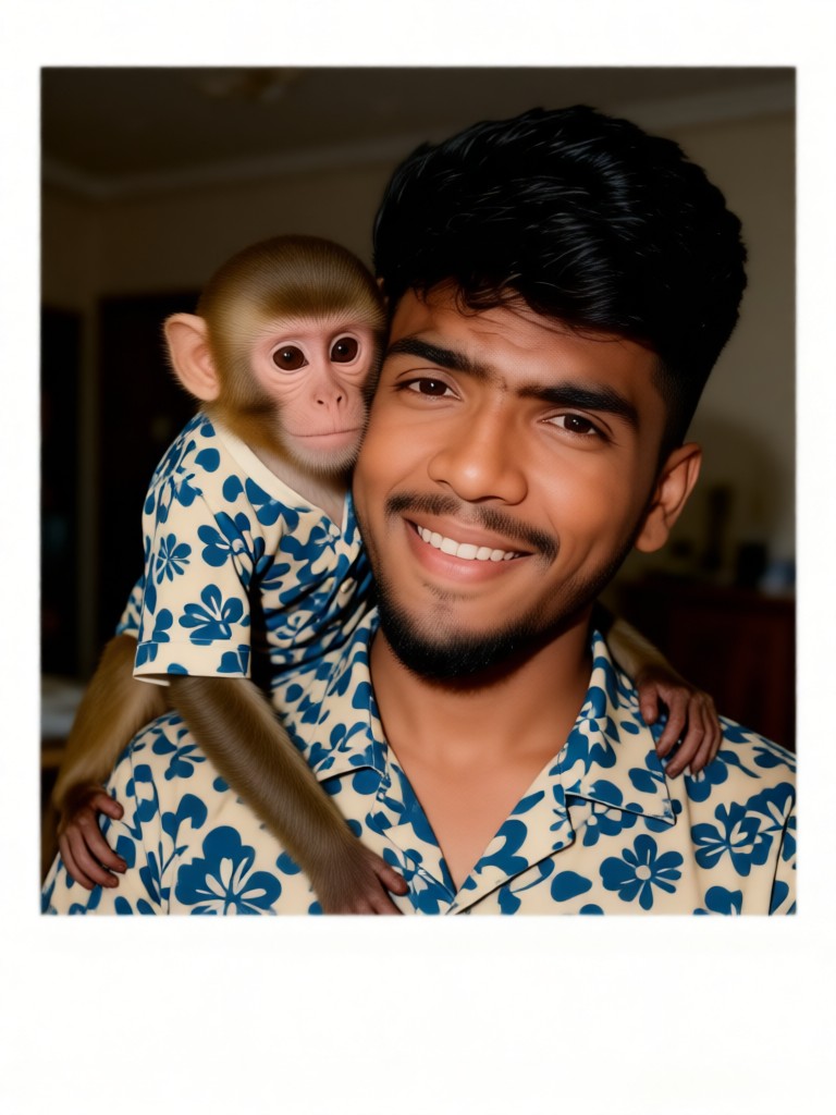 My cute monkey! Polaroid  image