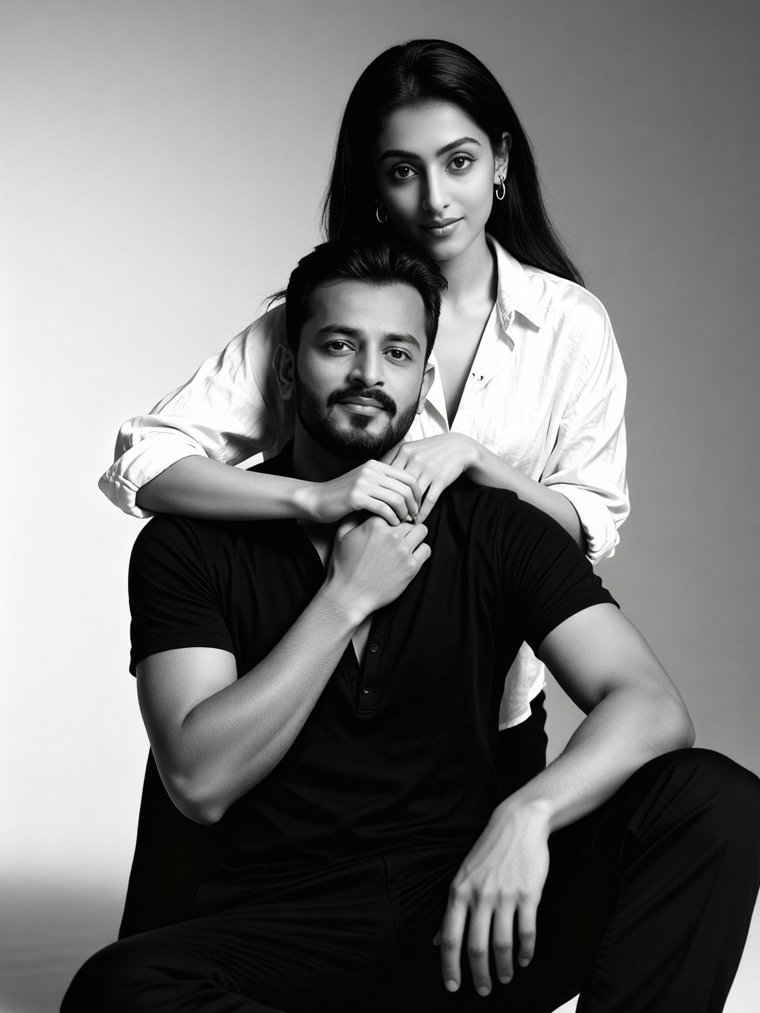 Black and white couple photos image