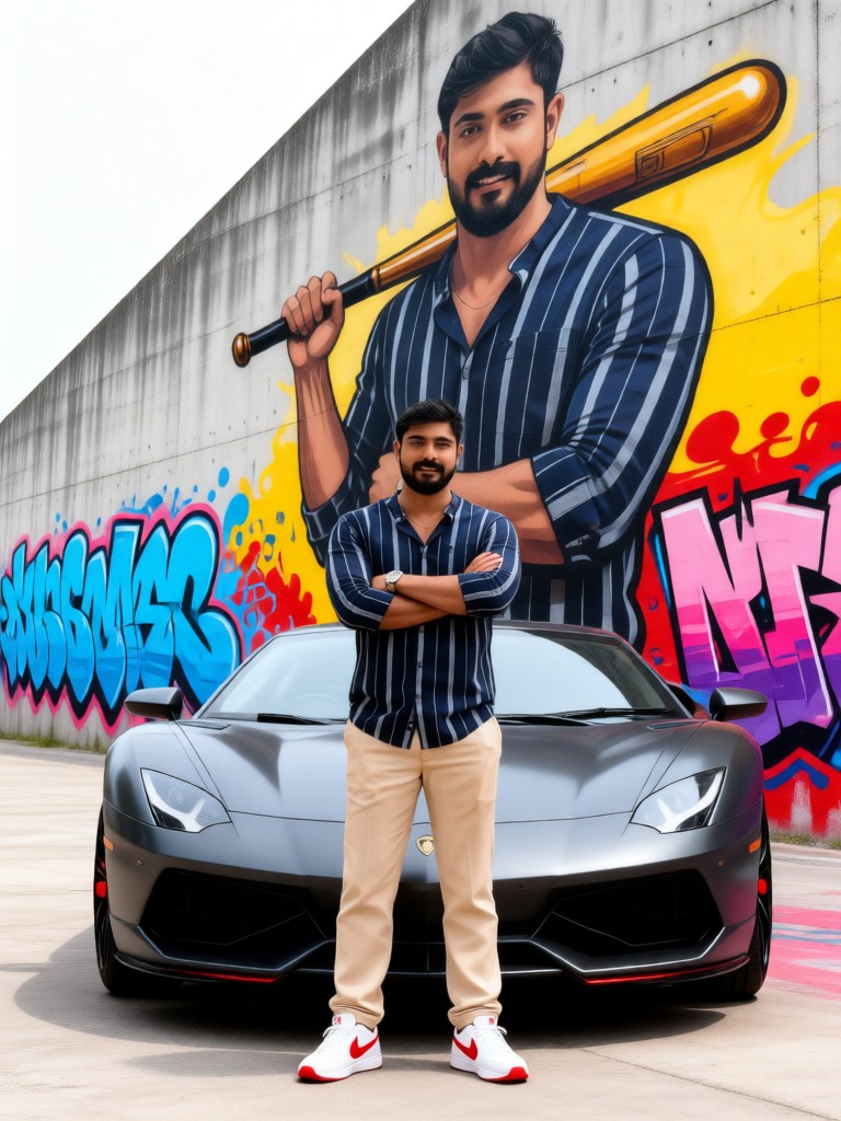 Sports car mural wall image