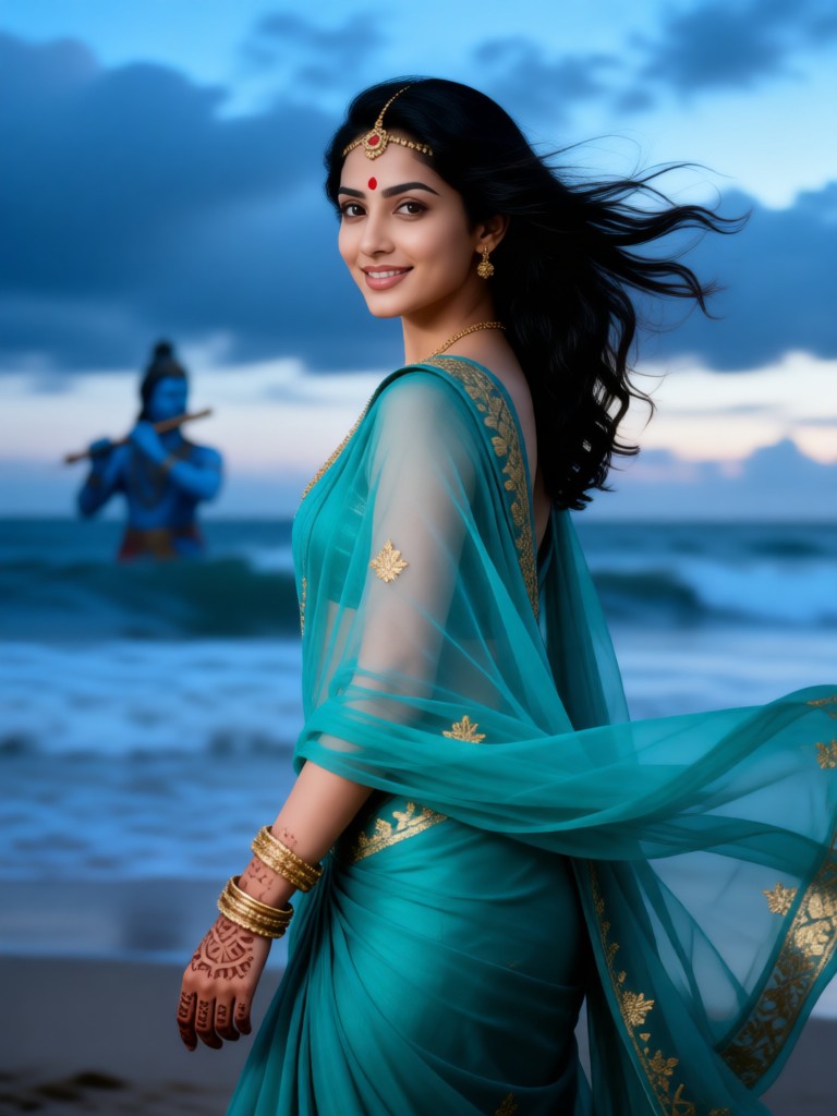 Mythical-style portraits by the sea image