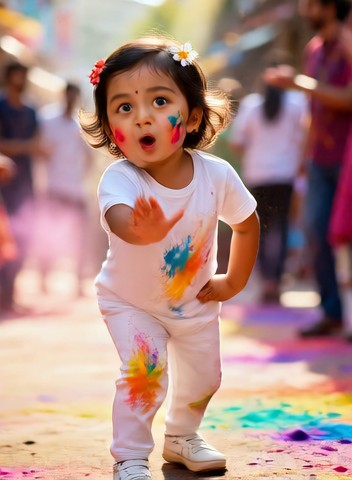 Holi Baby Girl image
