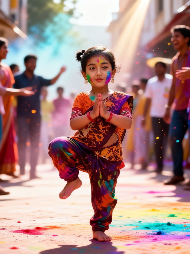 Just Dance!Lovely baby in holi image