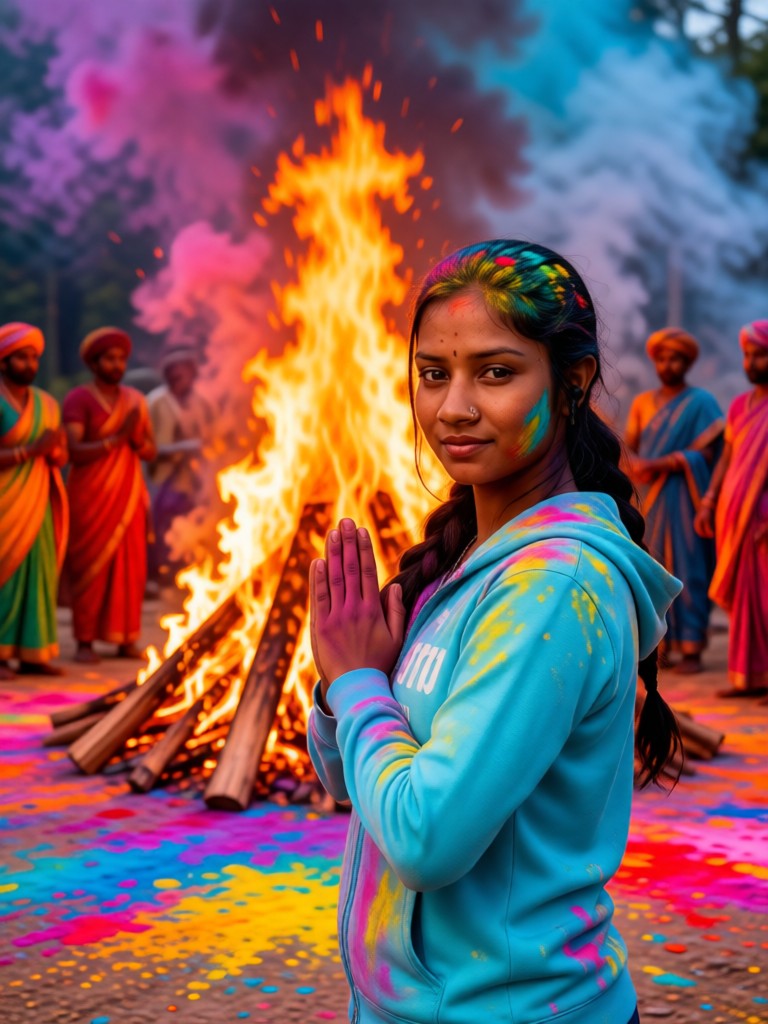 Burning fires!!!Holi image