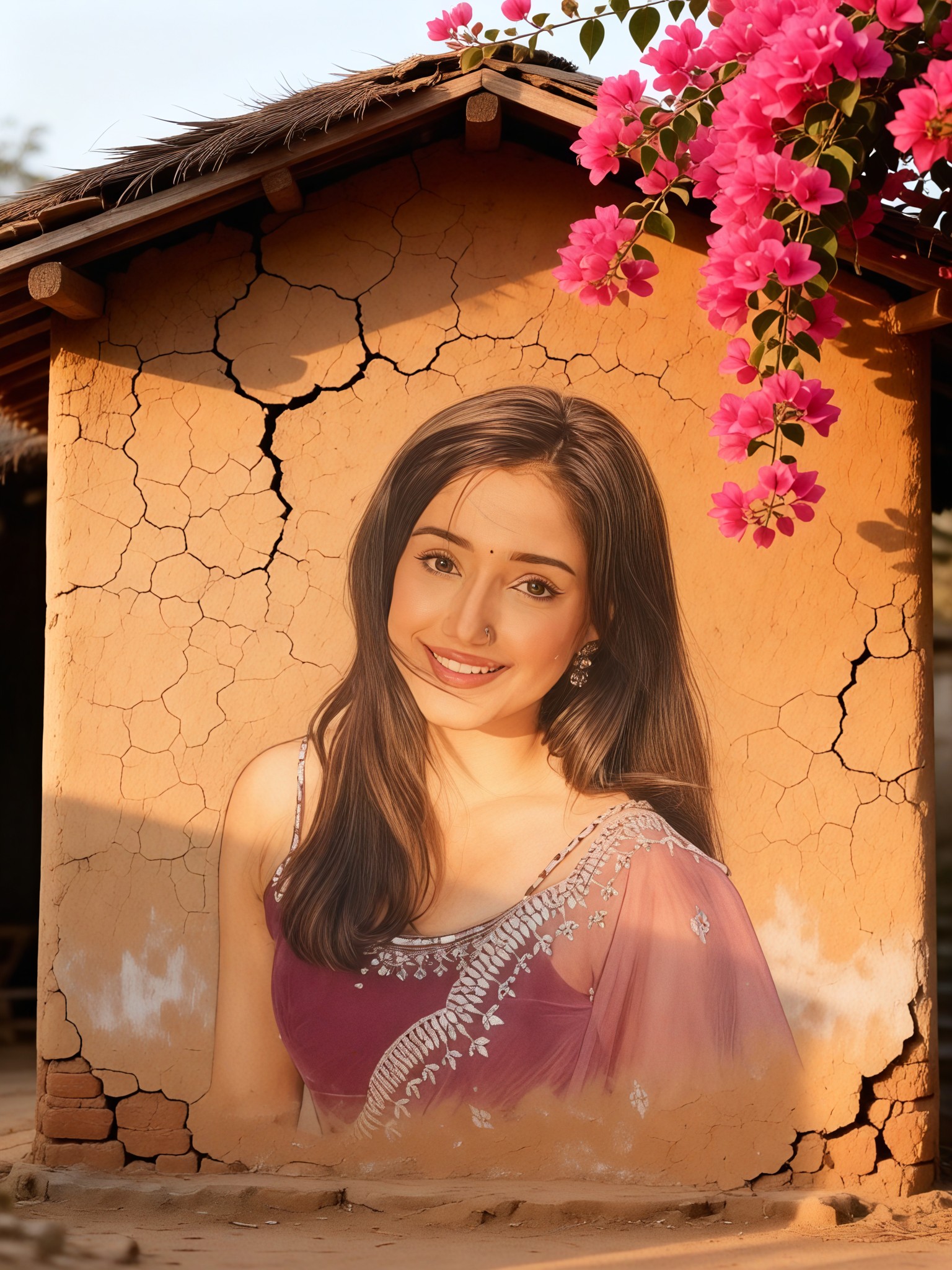 Painting on mud wall image