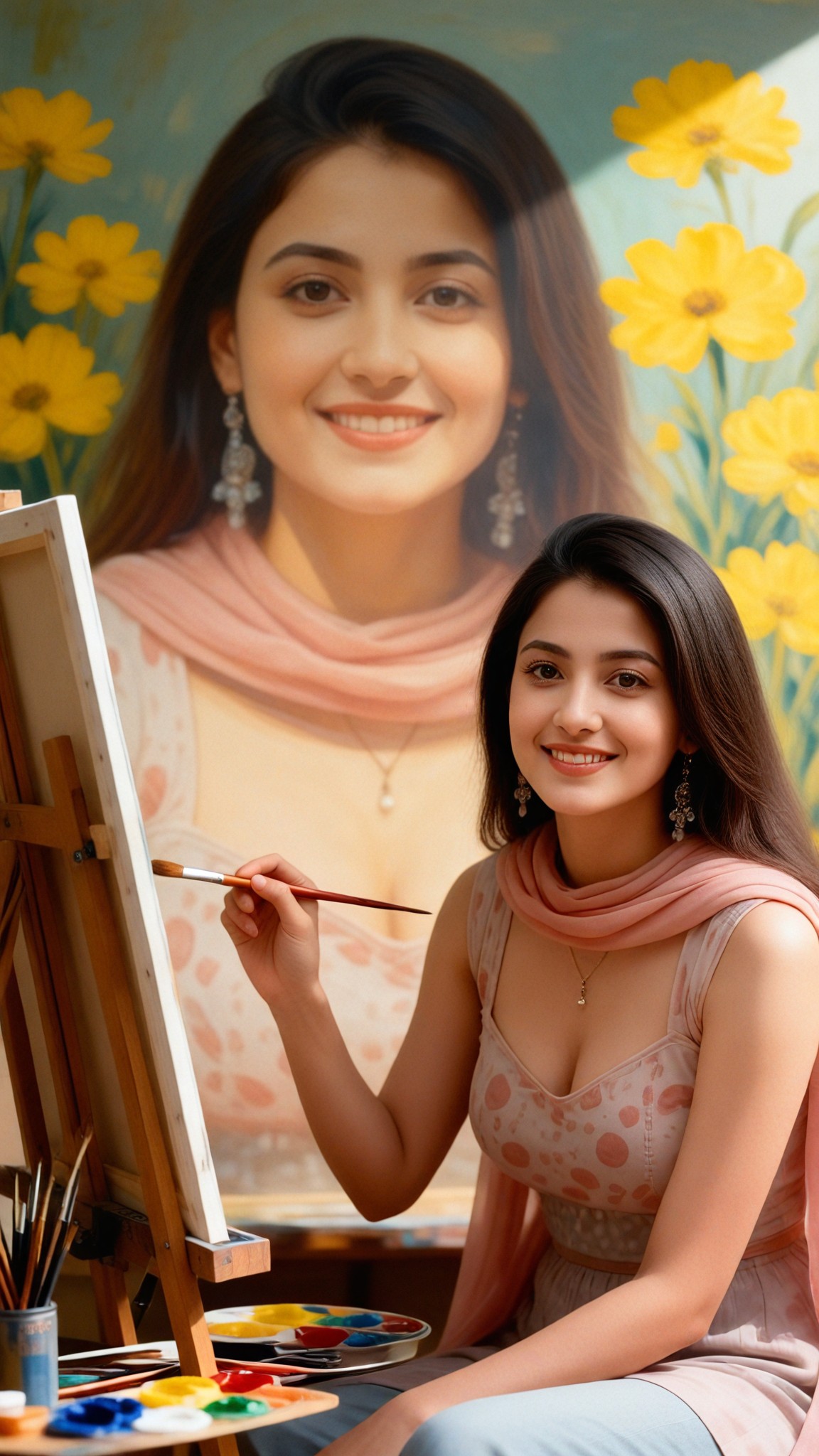 Double-layer composition: Oil Painting  image