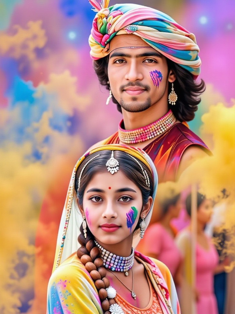 Couple Holi Poster!!! image