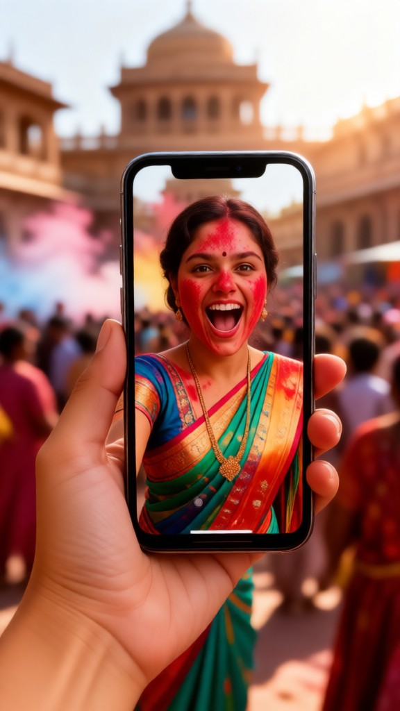 Take a Holi selfie image