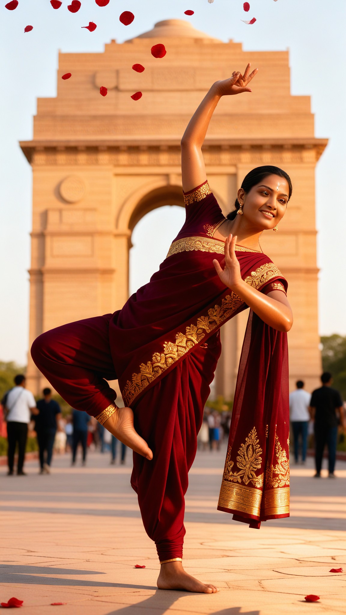Dancing in front of India gate image