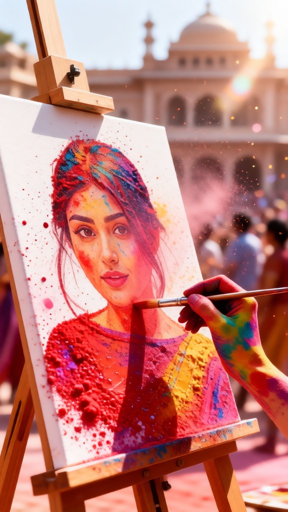 Painting at Holi image