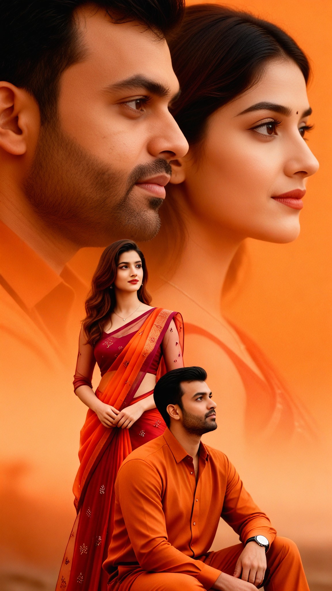 Couple Composition - orange image