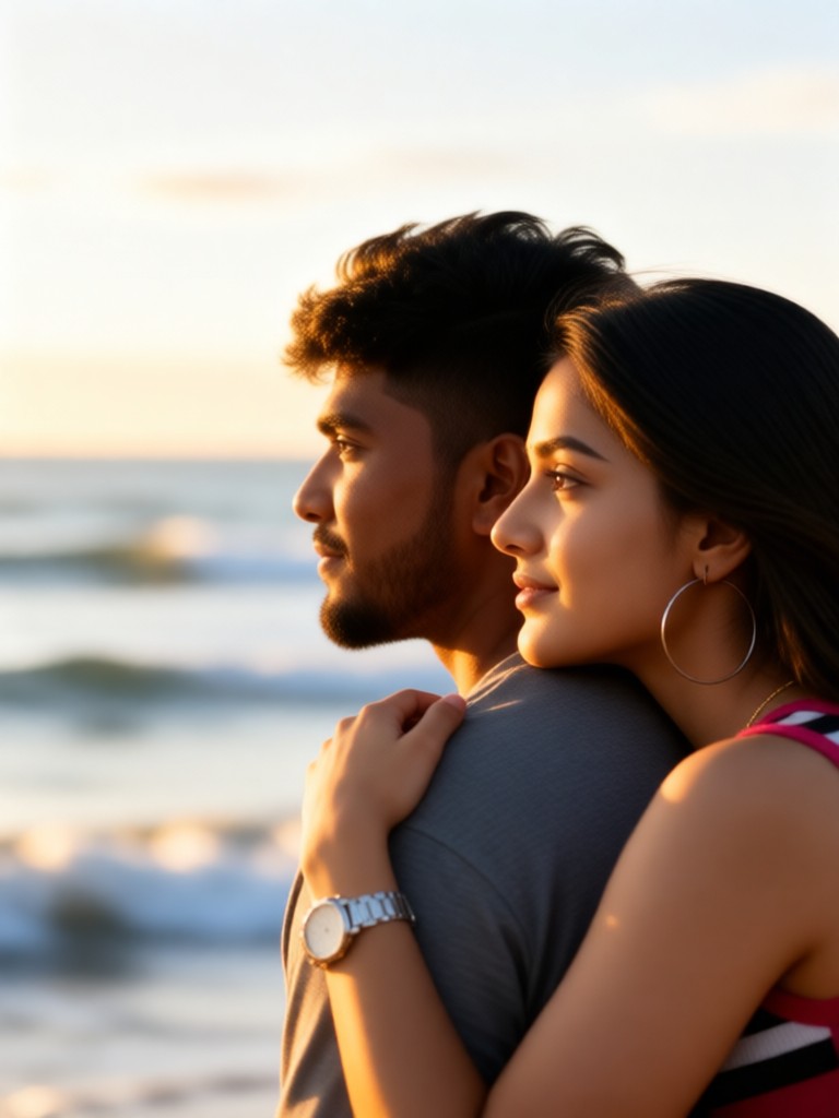 Couples watching the sea image