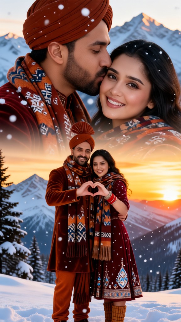 Kiss in the snow image