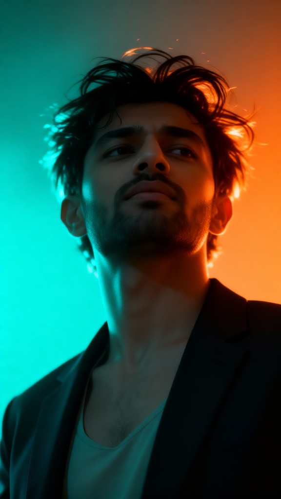 Teal–Orange Contrast Portrait image