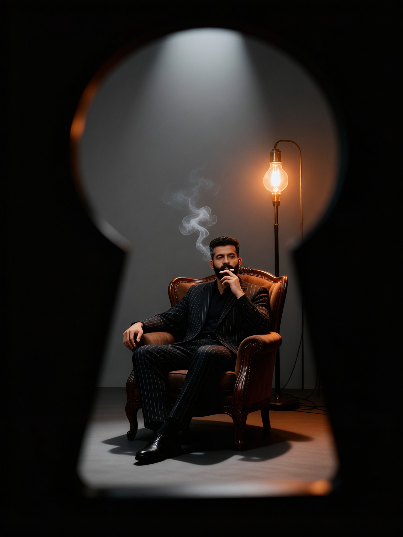 Portrait of a Man in a Keyhole image