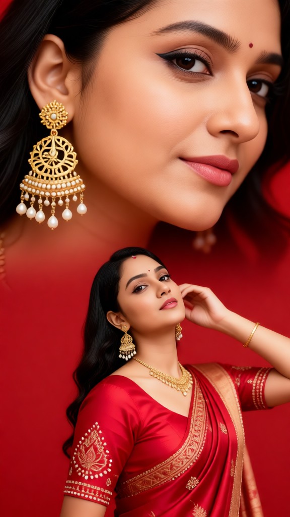 Bollywood Red Elegant Woman image