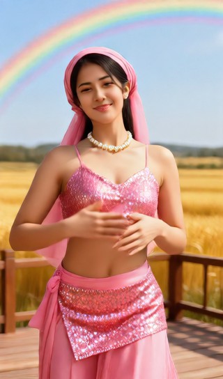 Sparkle Sequin Sweet Dance - Field & Rainbow image