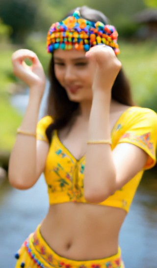 Lively Floral Dance - Country Stream & Greenery image