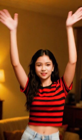 Sweet Fun Dance - Striped Tee in Living Room image