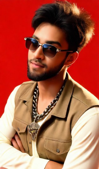 Indo-Western Trendy Dance - Scarlet Background image