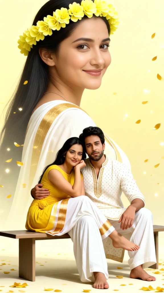 A couple and flowers image