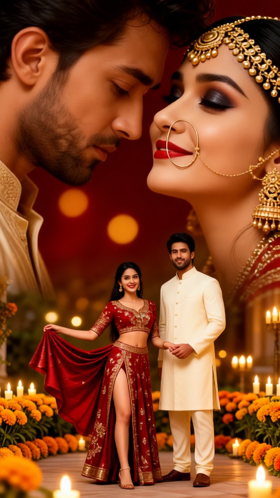 The Red Newlywed Couple image