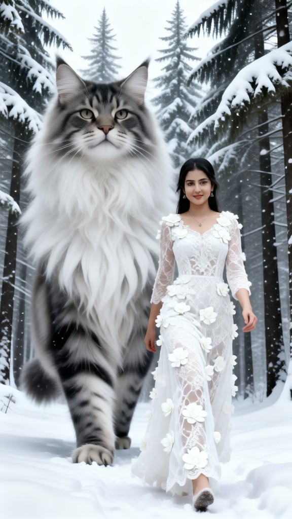 Cat with Lady image
