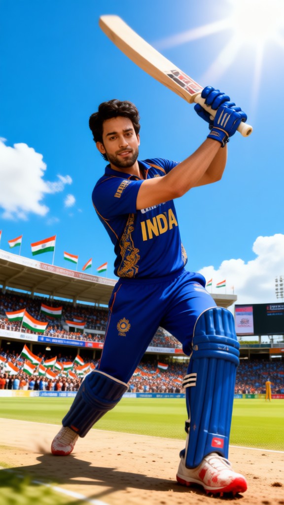 Handsome cricket player image