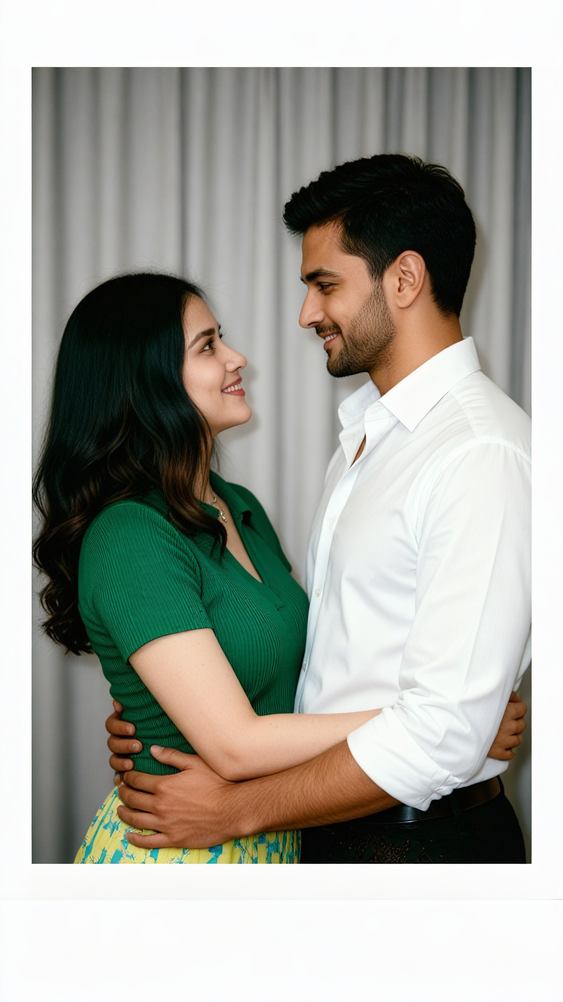 Couple looking at each other image