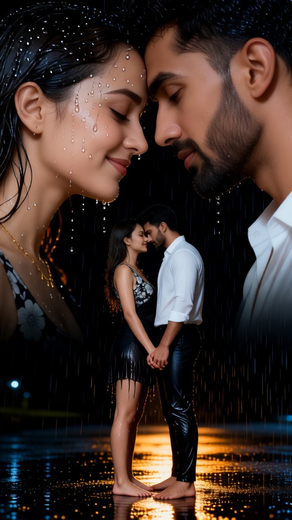 Couple Composition - In the rain image