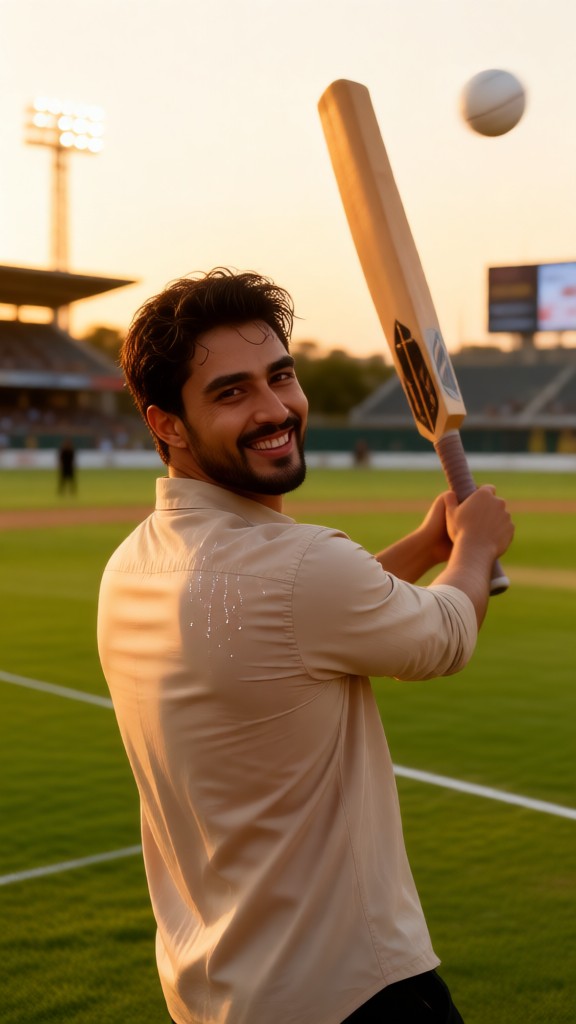 A perfect cricket match image