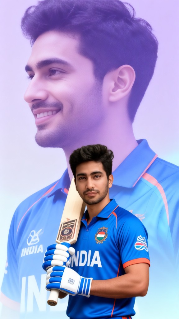 Handsome cricket player image