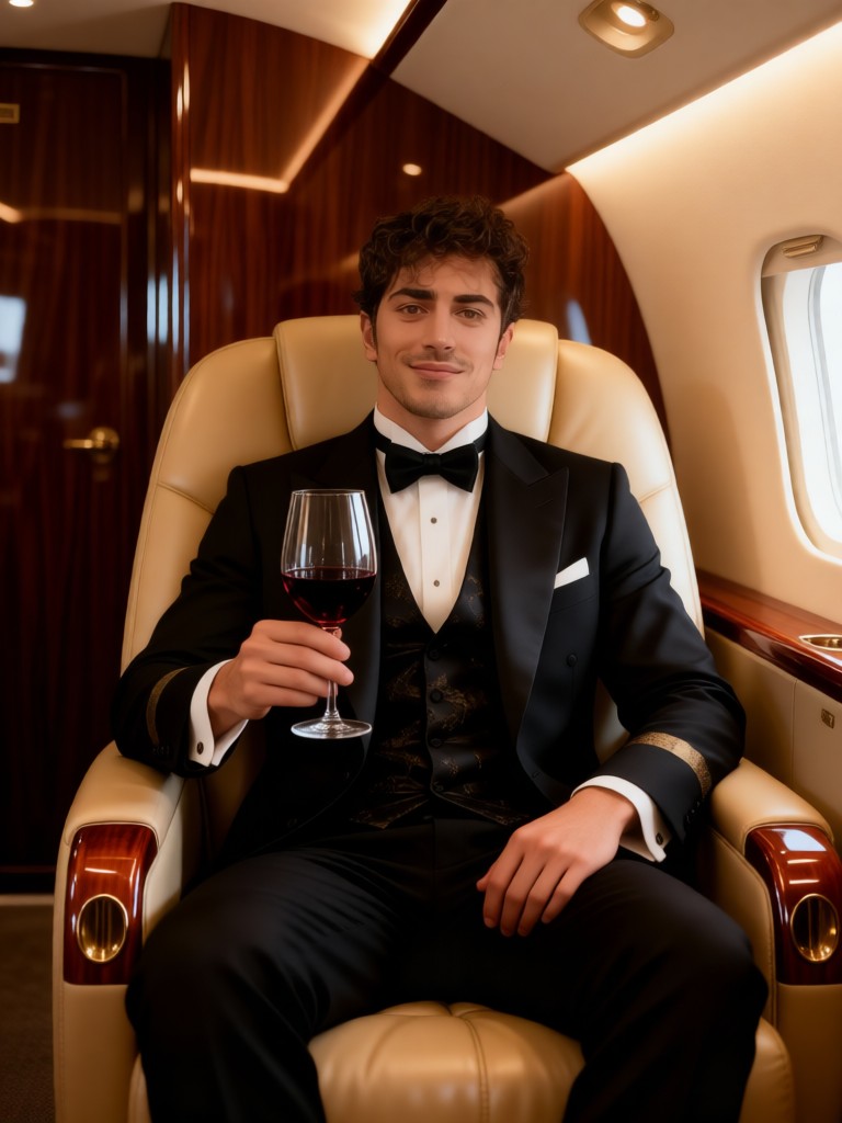 First-class treatment on a luxury plane image
