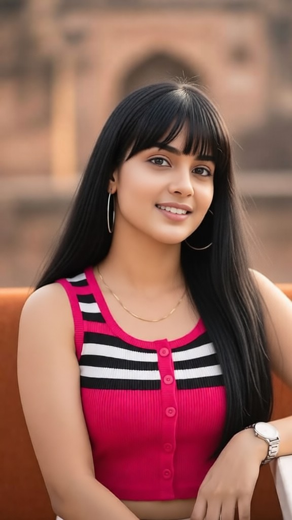 Hairstyle Change - Long Straight Black Hair image