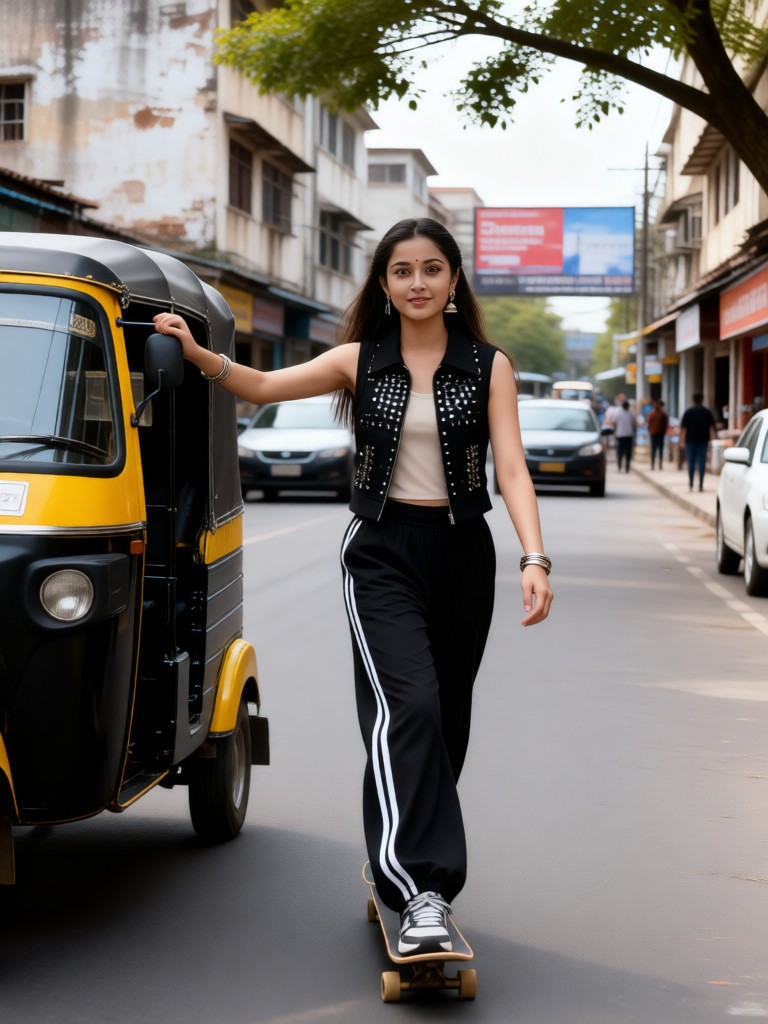 Skateboarding girls, the freest people on the street image