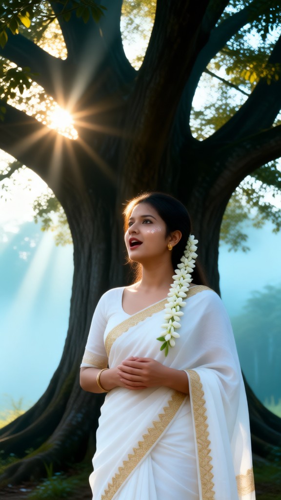 Forest elf reciting poetry image