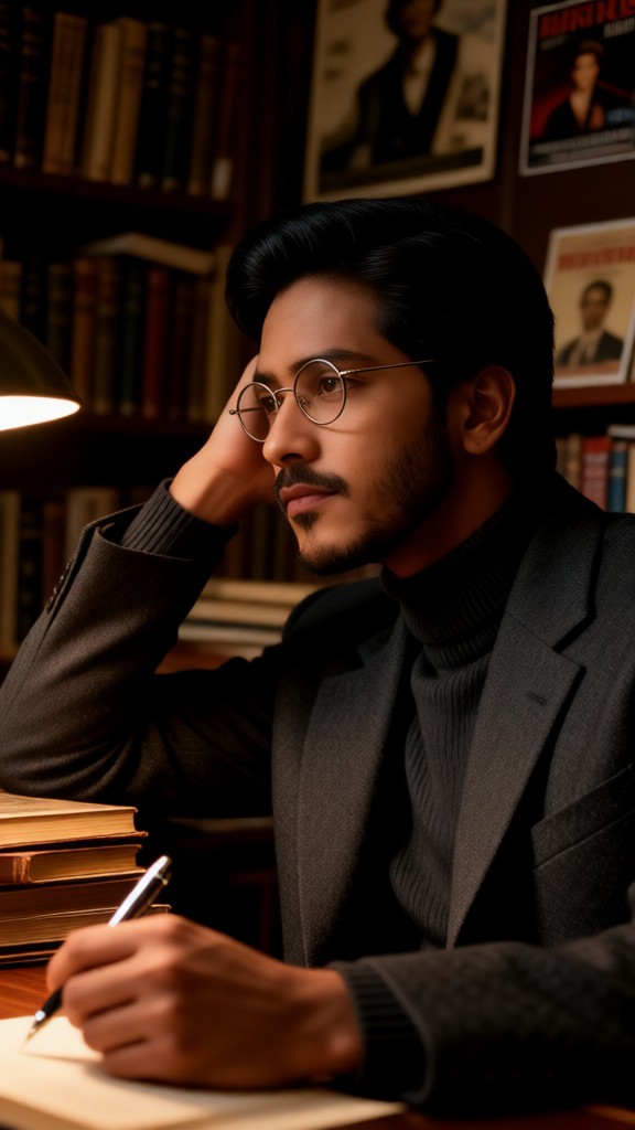 Elegant male poet image