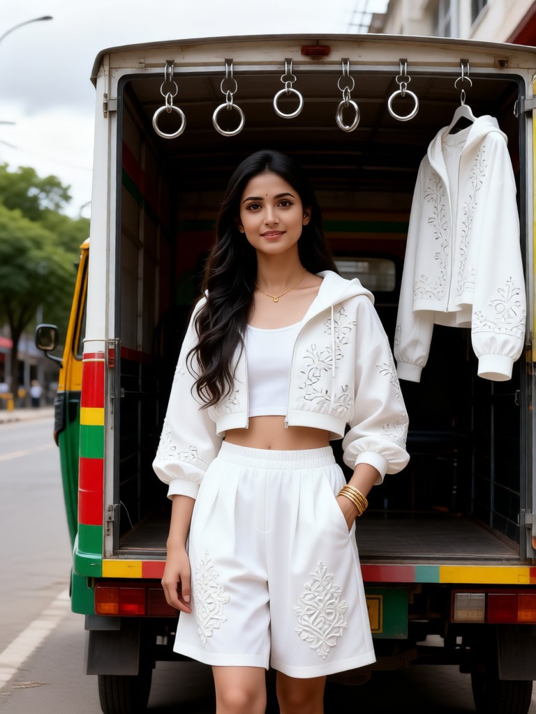 Fashionable Girl in the Truck image