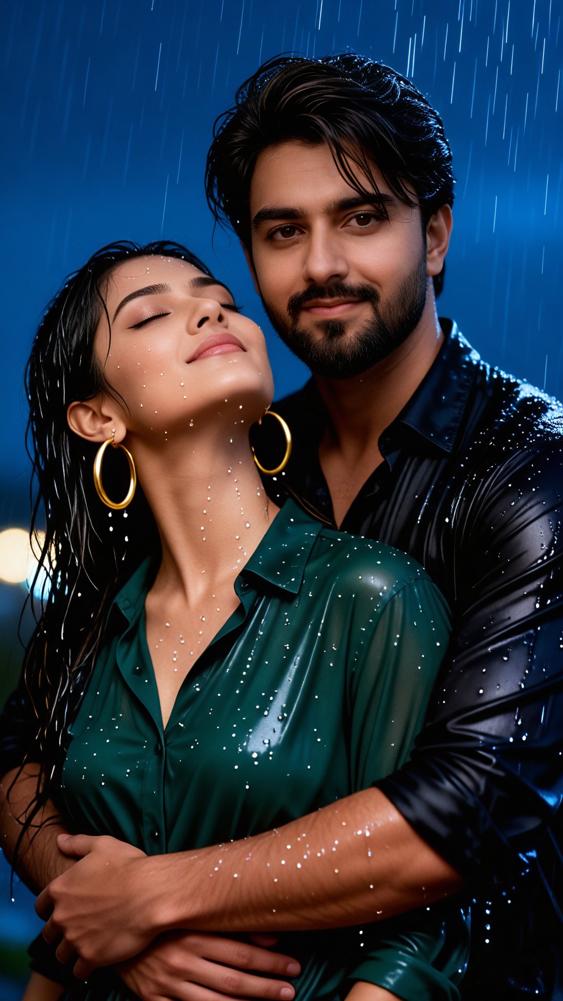 Embracing in the rain - p1 image