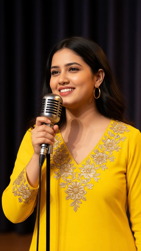 Female voice reading poetry image