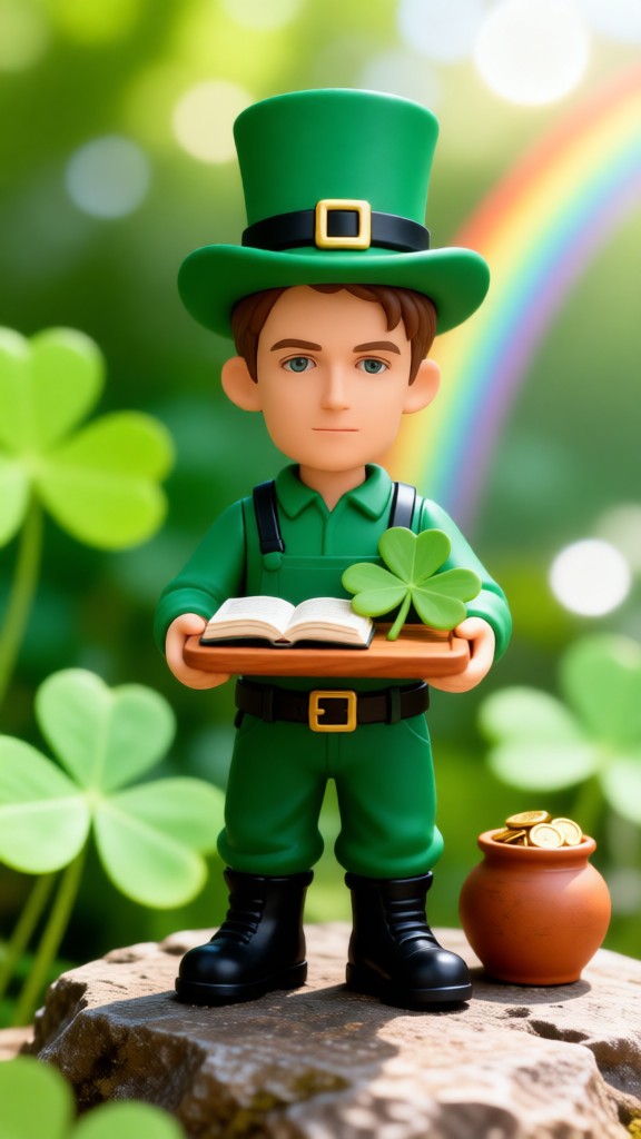 Leprechaun celebrates St. Patrick's Day image