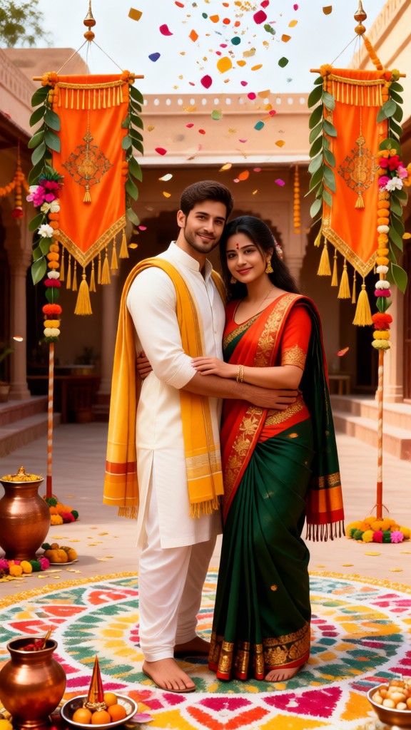 Couple celebrates Gudi Padwa image