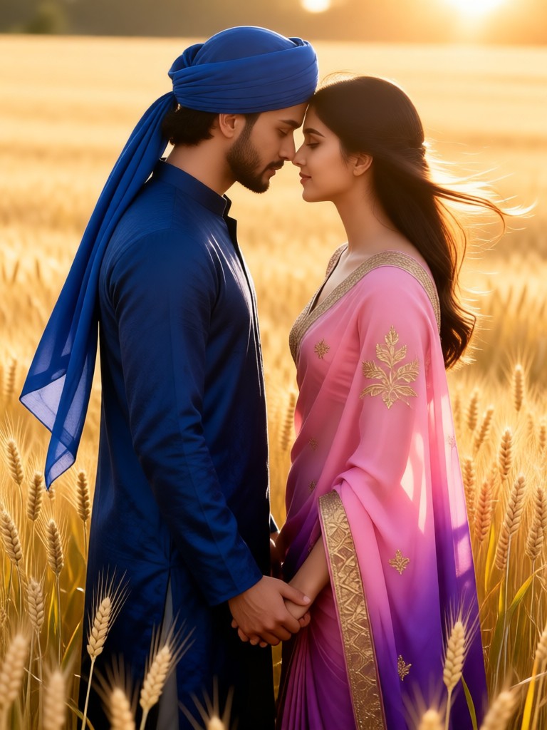 Couples Romantic Wheat Field image