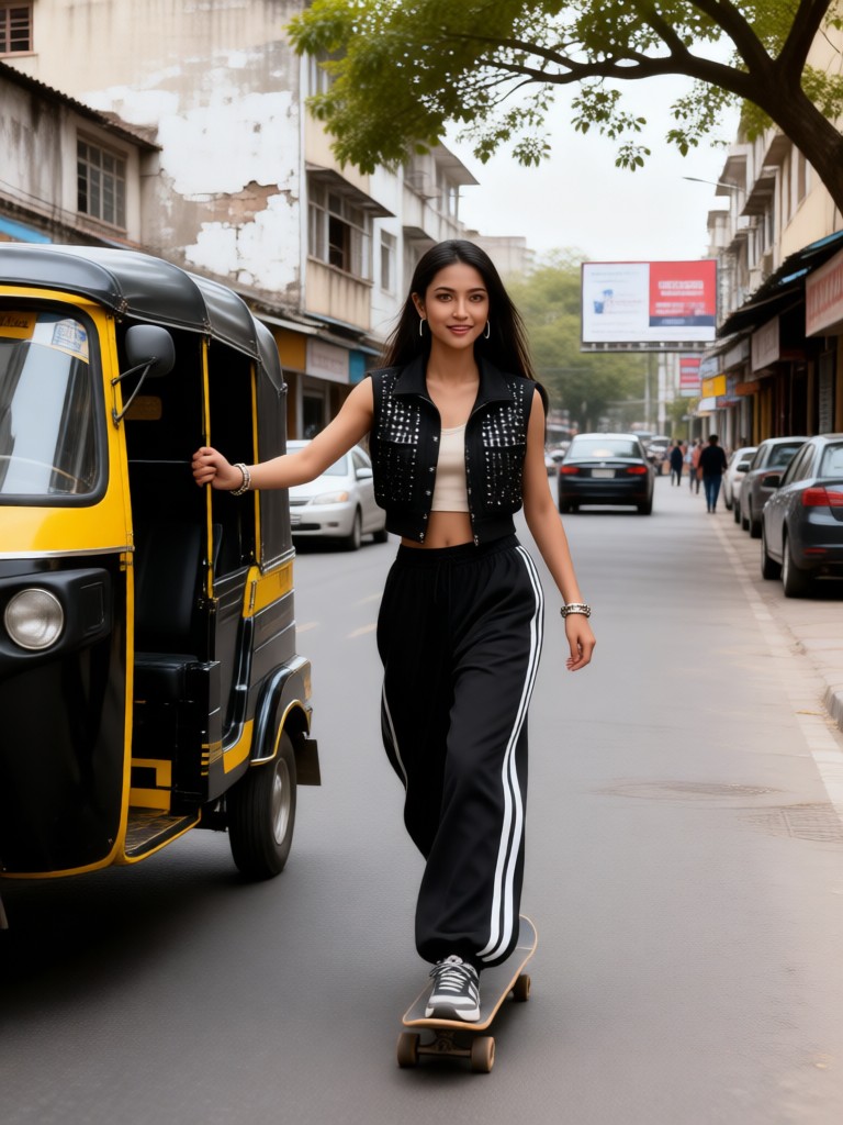 Skateboarding Girl image