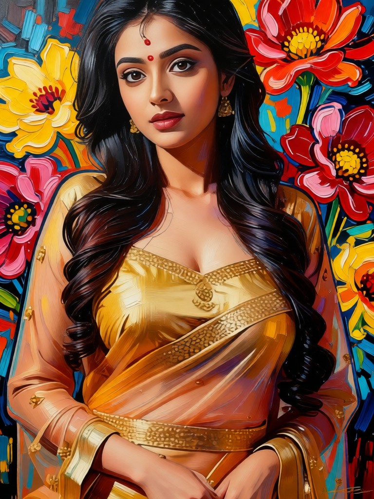 Van Gogh's oil painting style image