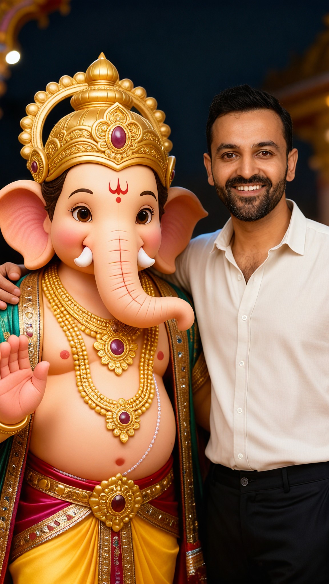 Group photo with Ganesh image