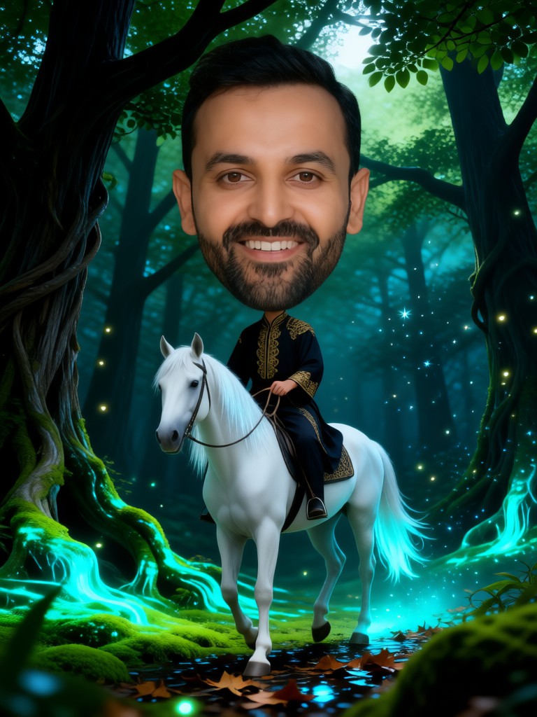 Universal Forest Horse Riding Big Head Effect  image