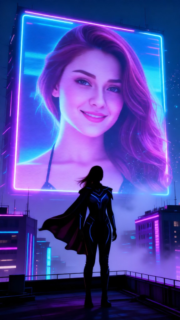 A giant portrait of the cyber world image